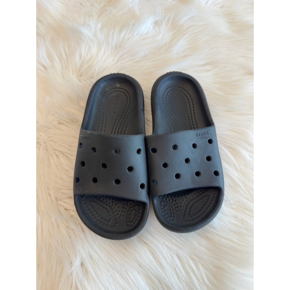 Crocs black slide sandals size 12c